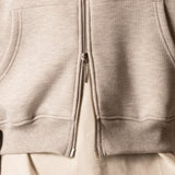 THINK FAST ZIP-THROUGH HOODIE (GREY MARL)