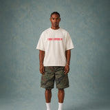 Off The Bloc Tee unisex cotton t-shirt in off-white by Creo Studios