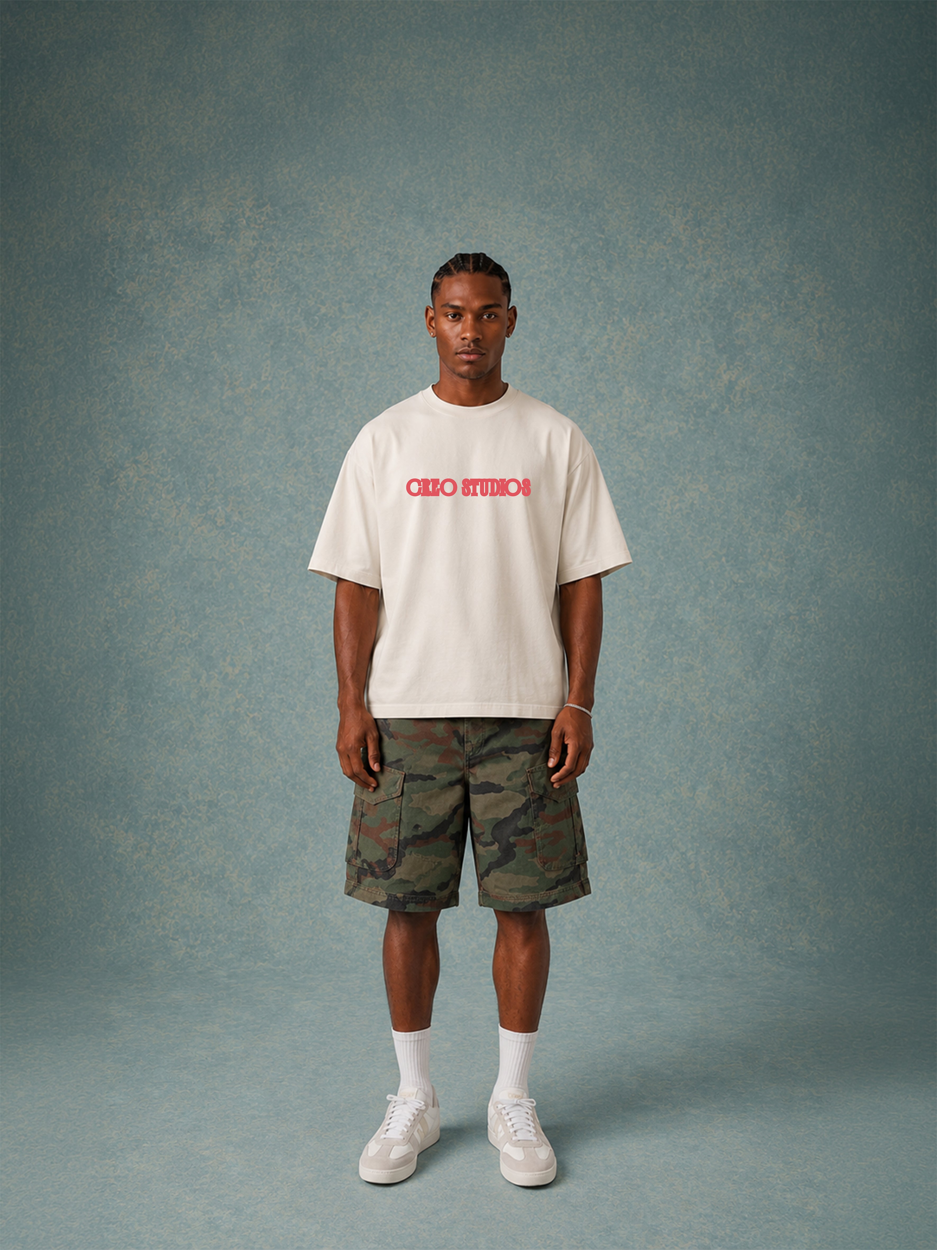 Off The Bloc Tee unisex cotton t-shirt in off-white by Creo Studios