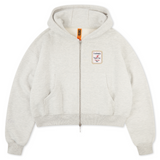 THINK FAST ZIP-THROUGH HOODIE (GREY MARL)
