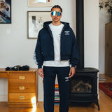 SKI RESORT ZIP HOODIE (NAVY)