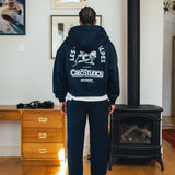 SKI RESORT ZIP HOODIE (NAVY)