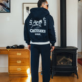 SKI RESORT ZIP HOODIE (NAVY)