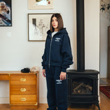 SKI RESORT ZIP HOODIE (NAVY)