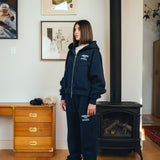 SKI RESORT ZIP HOODIE (NAVY)