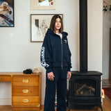 SKI RESORT ZIP HOODIE (NAVY)