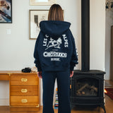 SKI RESORT ZIP HOODIE (NAVY)