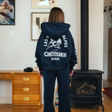 SKI RESORT ZIP HOODIE (NAVY)