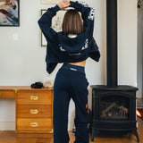 SKI RESORT ZIP HOODIE (NAVY)