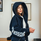 SKI RESORT ZIP HOODIE (NAVY)