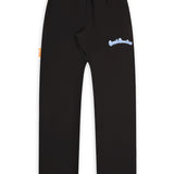 "DON'T GET IT TWISTED" OPEN BOTTOM JOGGER (BLACK/CHAMBRAY)