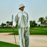 Bottega Track Top in sage and white by Creo Studios