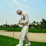 Bottega Track Top in sage and white by Creo Studios