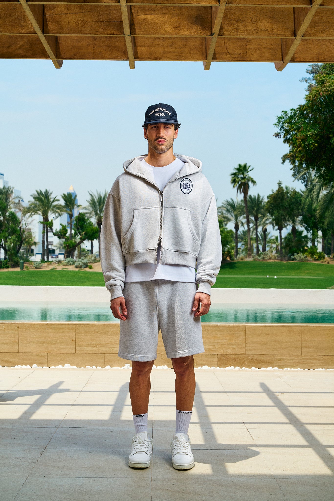 Creo Shorts in grey marl by Creo Studios