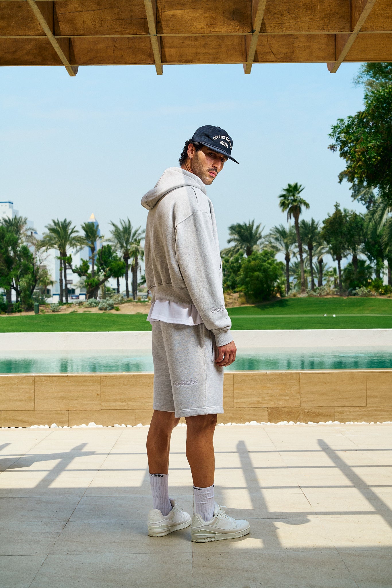 Creo Shorts in grey marl by Creo Studios