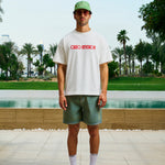 Off The Bloc Tee unisex cotton t-shirt in off-white by Creo Studios
