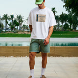 Invitation Tee unisex cotton t-shirt in white by Creo Studios