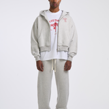 HOTEL ZIP HOODIE (HEATHER GREY)