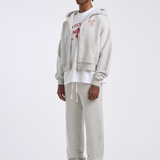 HOTEL ZIP HOODIE (HEATHER GREY)
