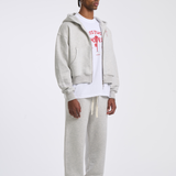 HOTEL ZIP HOODIE (HEATHER GREY)