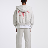 HOTEL ZIP HOODIE (HEATHER GREY)