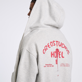 HOTEL ZIP HOODIE (HEATHER GREY)