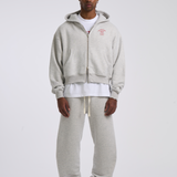 HOTEL ZIP HOODIE (HEATHER GREY)