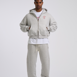 HOTEL ZIP HOODIE (HEATHER GREY)