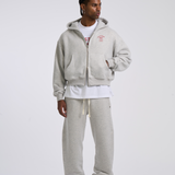 HOTEL ZIP HOODIE (HEATHER GREY)