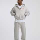 HOTEL ZIP HOODIE (HEATHER GREY)