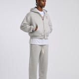 HOTEL ZIP HOODIE (HEATHER GREY)