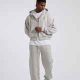 HOTEL ZIP HOODIE (HEATHER GREY)