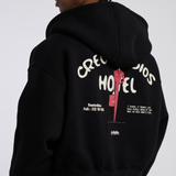 HOTEL ZIP HOODIE (BLACK)