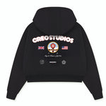 Augusta Zip Hoodie zip-through hoodie in black by Creo Studios
