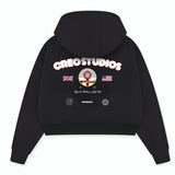Augusta Zip Hoodie zip-through hoodie in black by Creo Studios
