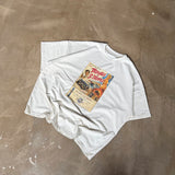 Poster Tee unisex cotton t-shirt in off-white by Creo Studios