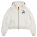 St. Tropez Hotel Zip-Through Hoodie in grey marl by Creo Studios