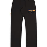 CREATIVE DEPT. OPEN BOTTOM JOGGER (BLACK/ORANGE)