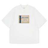 Invitation Tee unisex cotton t-shirt in white by Creo Studios